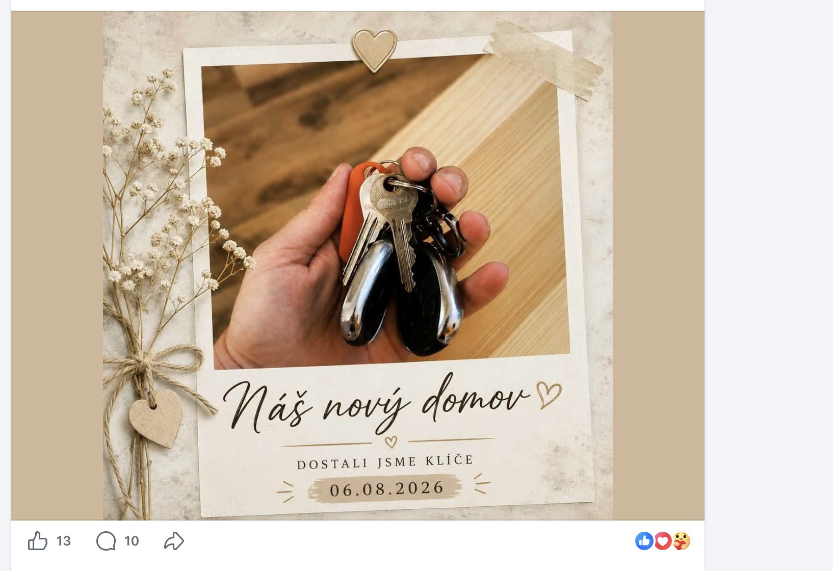 Klíče od nového domova — splněný sen klientky Adélky